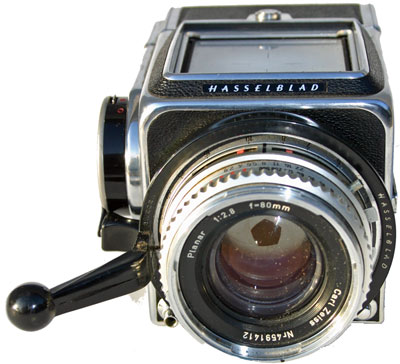 [Hasselblad 500C front view showing lens]